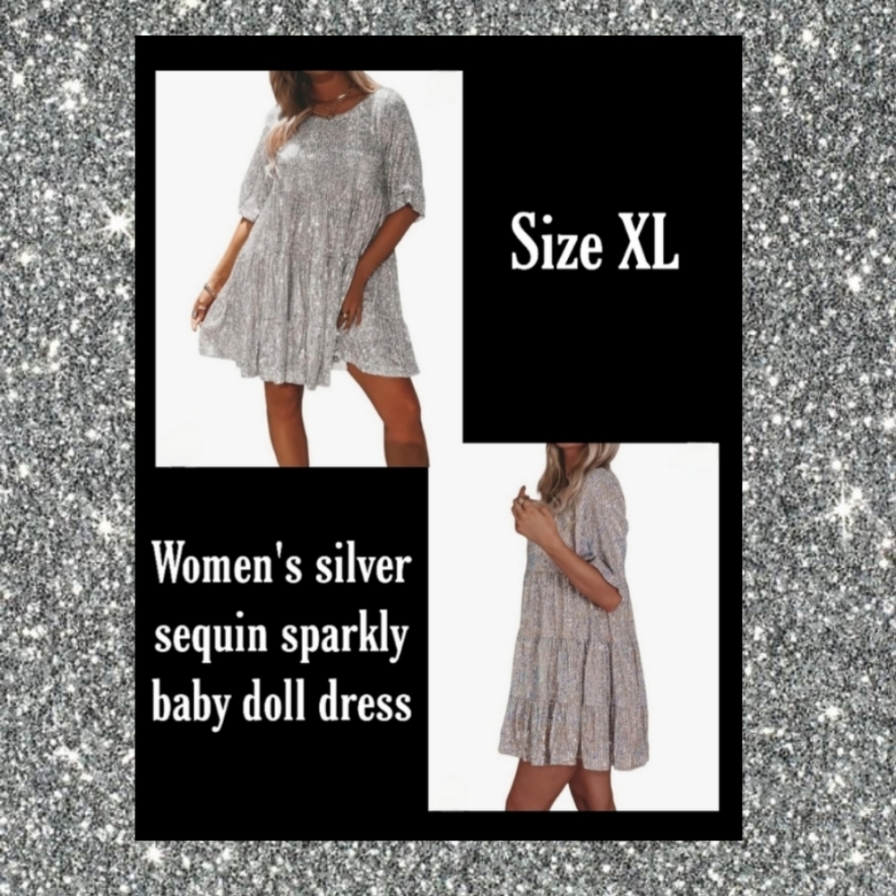 Sequin Baby doll dress